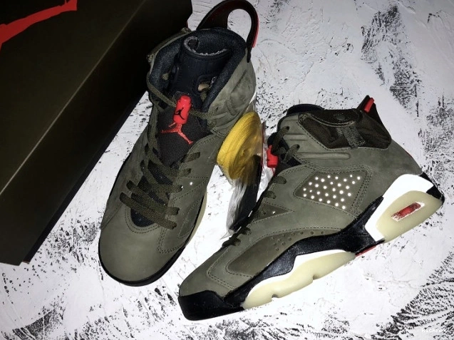Cheap Jordan CN1084-200 6 Travis Scott Air x Olive Medium 0815